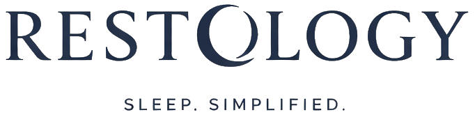 RESTOLOGY logo with tagline 'Sleep. Simplified.'
